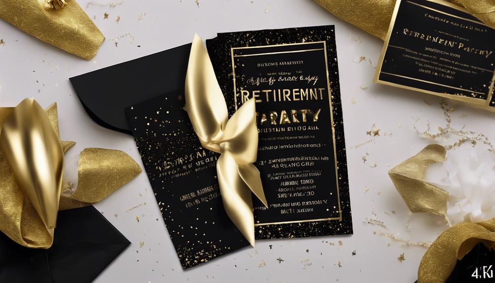 elegant retirement celebration invites