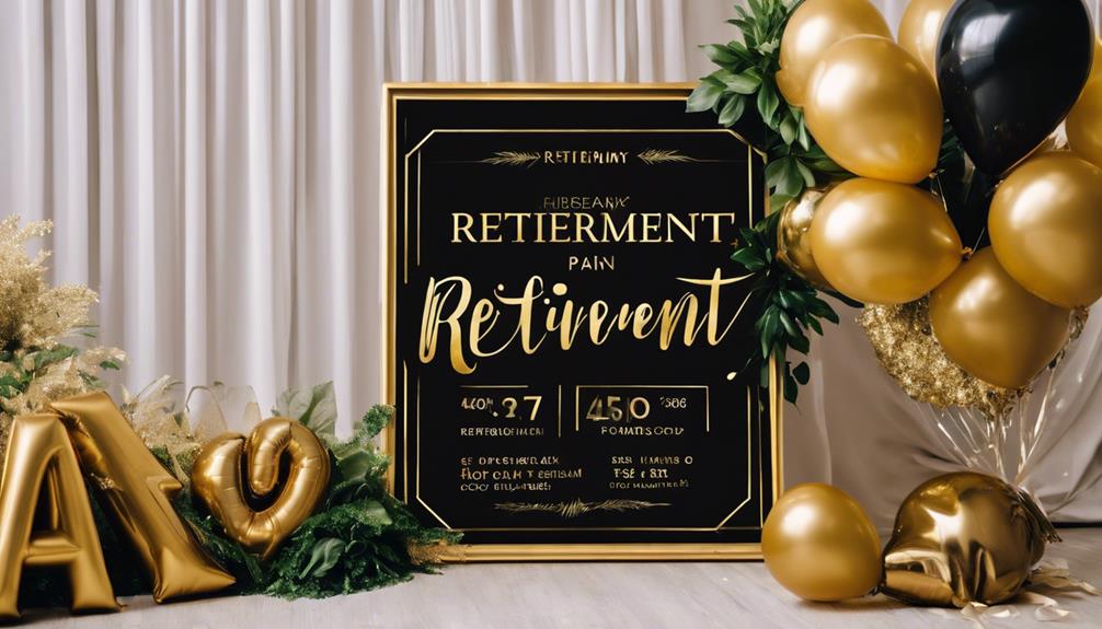 vibrant retirement celebration decor