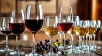 stylish wine glasses selection