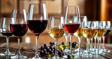 stylish wine glasses selection