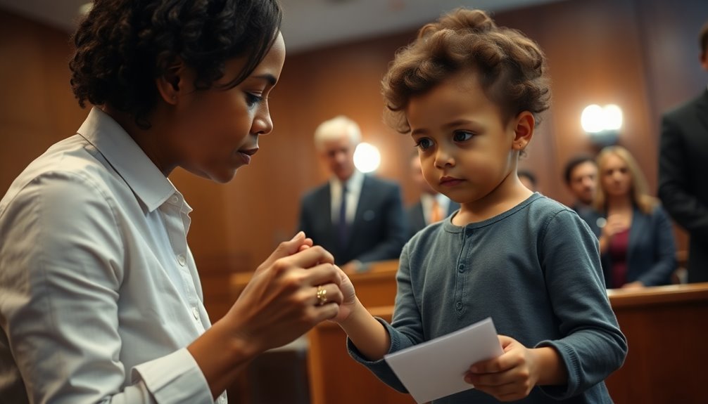 emotional support during testimony