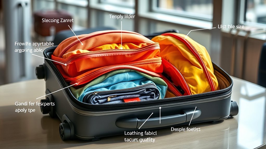 packing cubes durability size compression