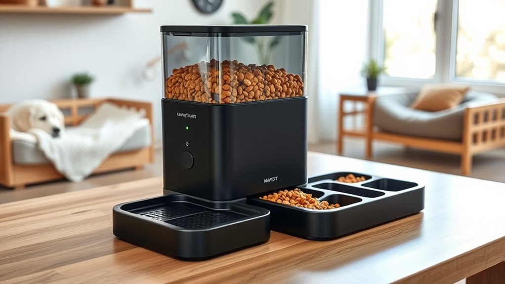 pet feeder capacity and features