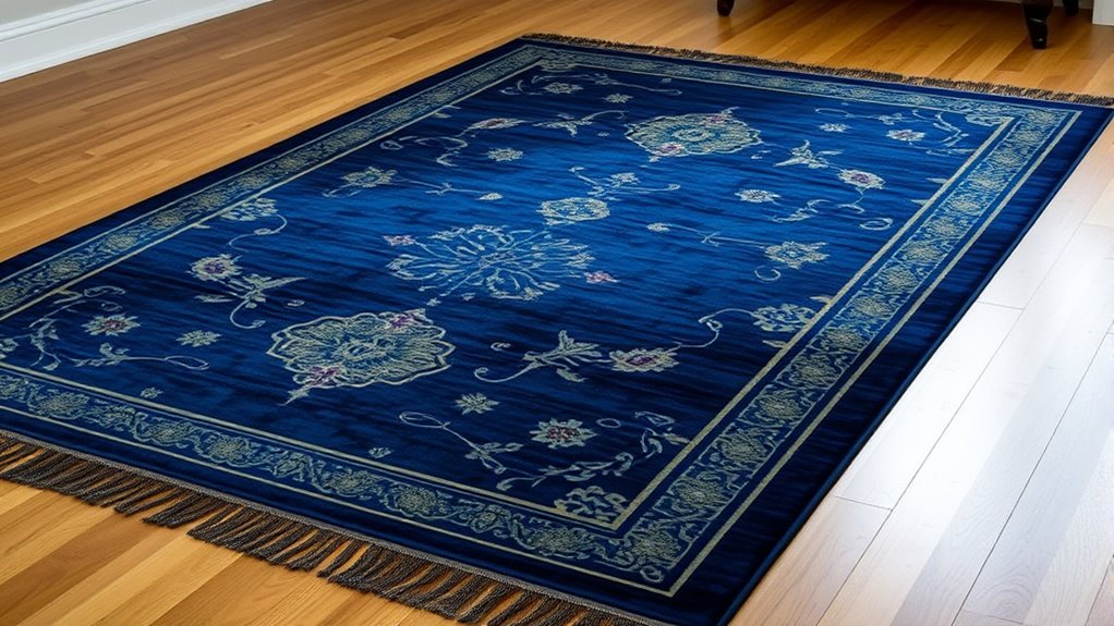 elegant blue silk rugs