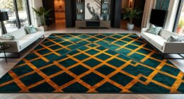 elegant geometric silk rugs