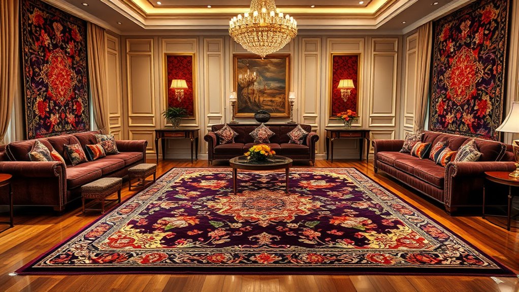 luxury oversized silk carpets