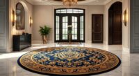luxury round foyer rugs