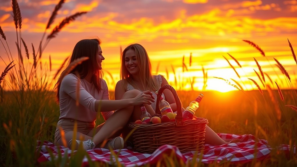 sunsets picnics shared moments