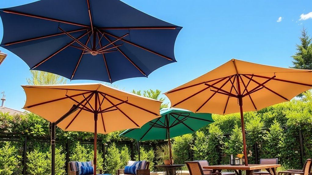 luxury durable patio umbrellas