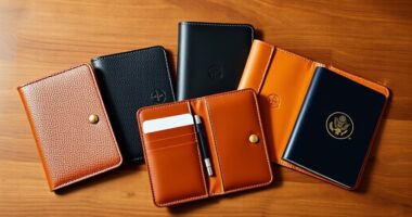 luxury leather passport sets