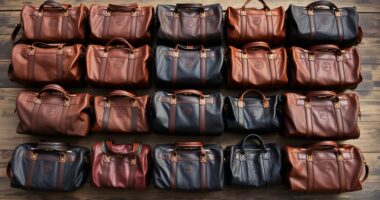 luxury leather travel bags