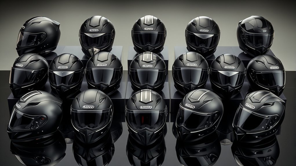 luxury motorcycle helmet selection