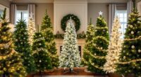 realistic pre lit christmas trees