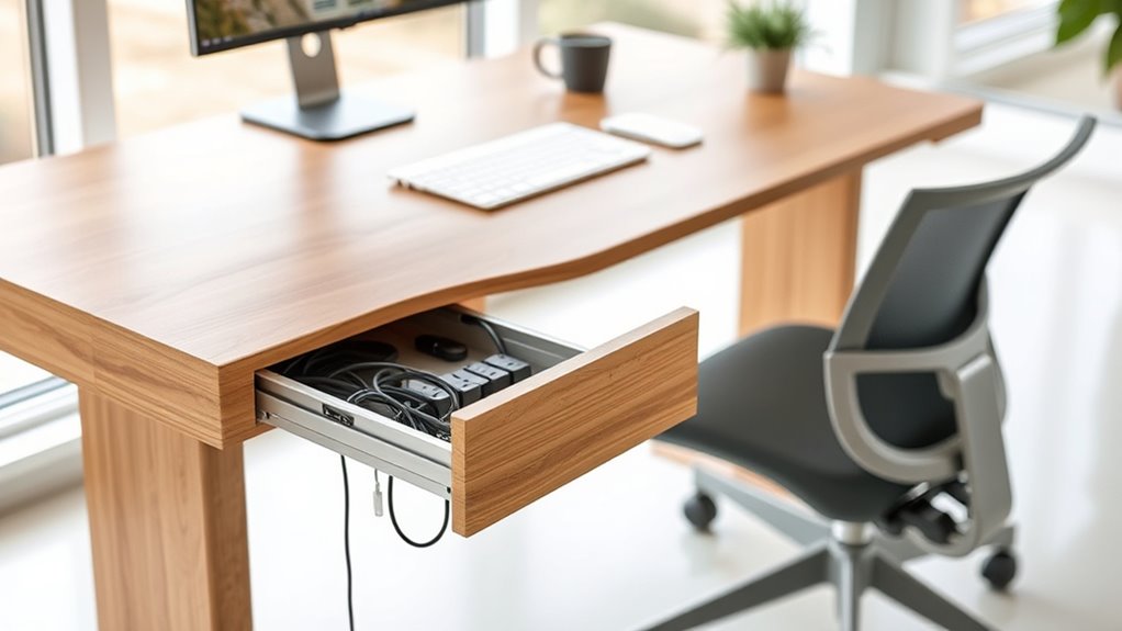 top adjustable desk organization