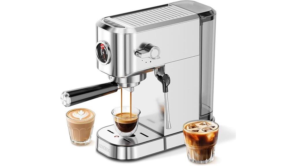 compact espresso with frother