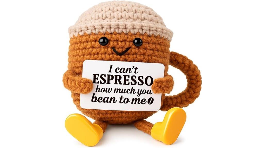 crochet coffee cup decor