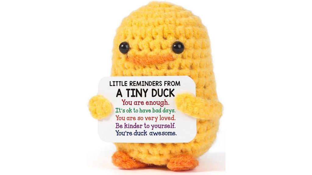 crochet duck boosts spirits