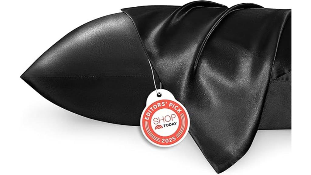 silky black pillowcases pack
