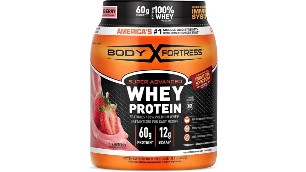 strawberry flavored whey protein