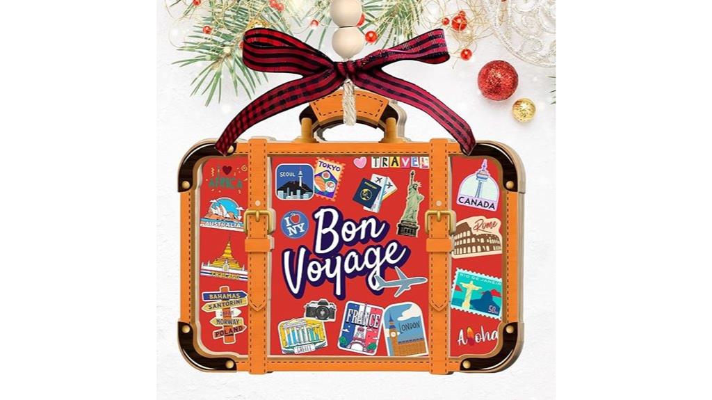 travel themed luggage ornaments