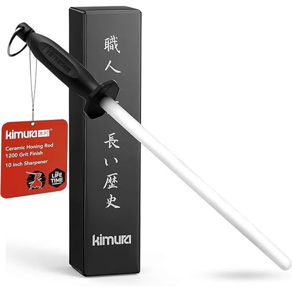 Kimura Ceramic Honing Rod 10-inch Knife Sharpener