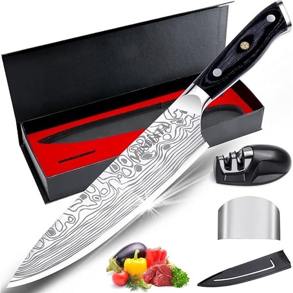 MOSFiATA 8 Chef’s Knife with Sharpener and Guard