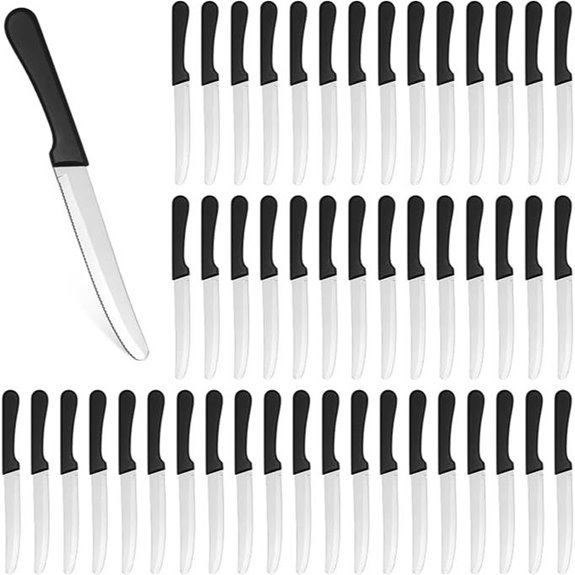 Geelin 50 Steak Knives 8.5 Inch Serrated Stainless Steel