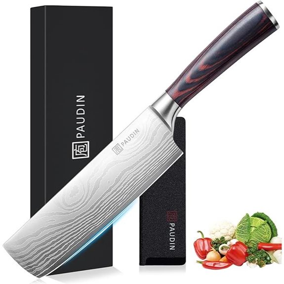 PAUDIN 7 Nakiri Knife – High Carbon Steel Chef