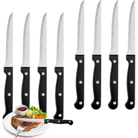 8-Piece High-Carbon Stainless Steel Steak Knife Set