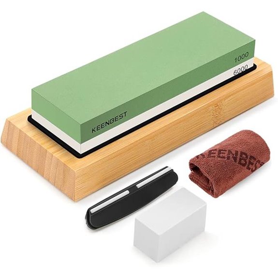 Whetstone Knife Sharpening Stones Kit with Base and Guide