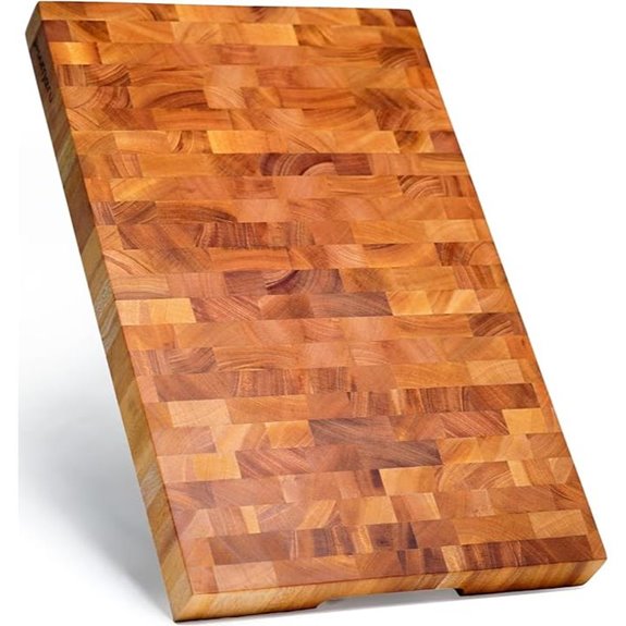 SHUMARU Mahogany End-Grain Cutting Board 20x13 Inches