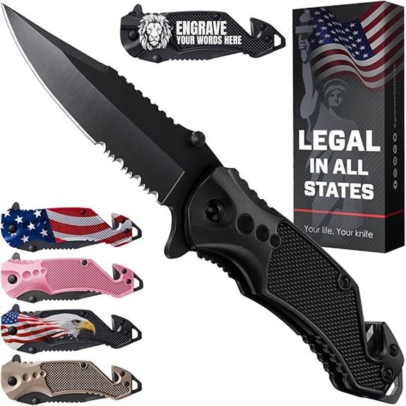 Good Worker Pocket Knife with Serrated Blade & Clip