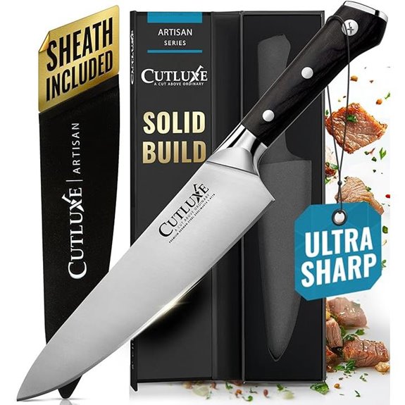 Cutluxe 8 High Carbon Steel Chef Knife