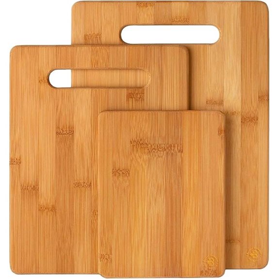 Bamboo Cutting Board Set (3-Piece) for Food Prep