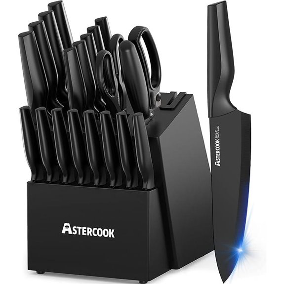 Astercook 21-Piece Stainless Steel Knife Set