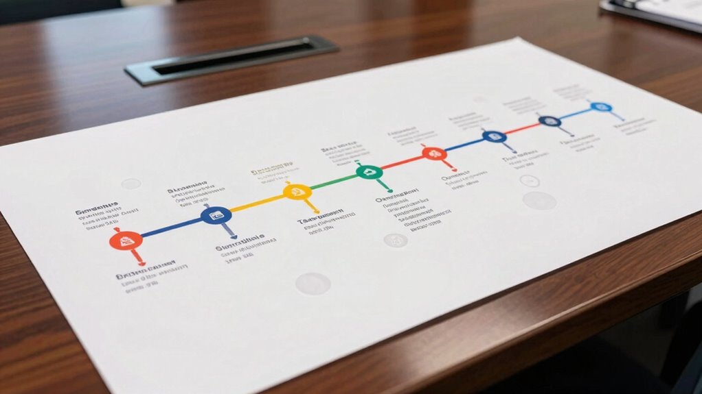 clear colorful legal timeline