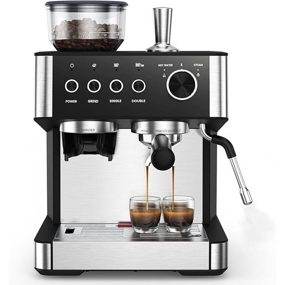 espresso machine with grinder
