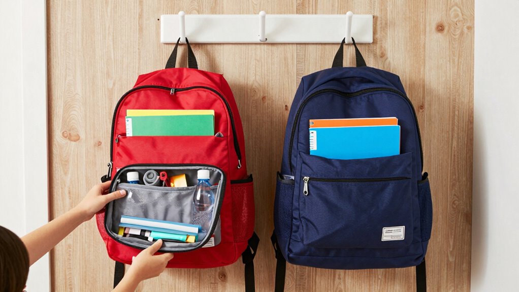 family backpack organization routine