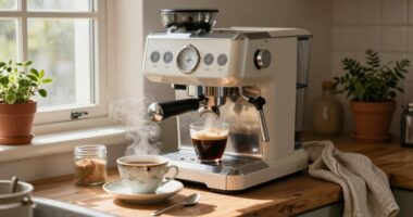 morning espresso brewing routine