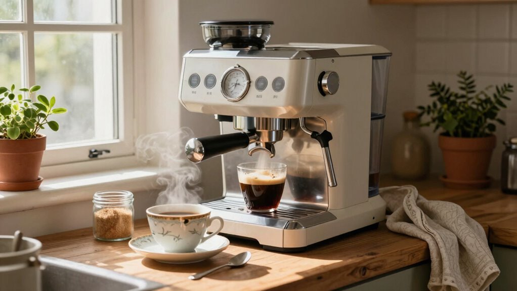 morning espresso brewing routine