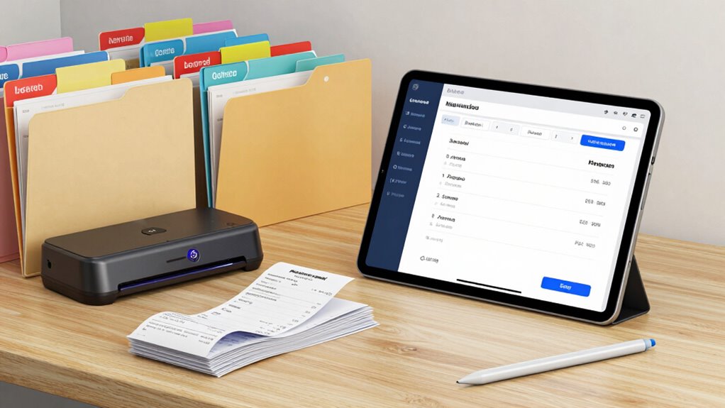 organize receipts with folders