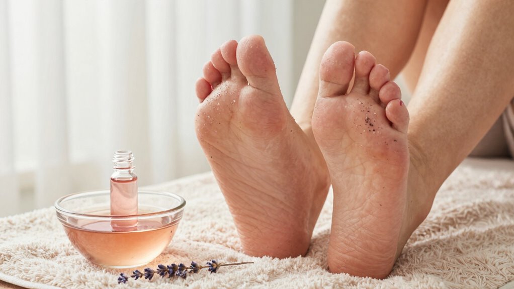 prepare feet for massage