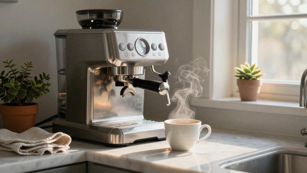 quiet morning coffee routine