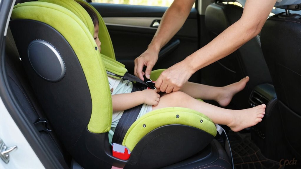 secure booster seat correctly
