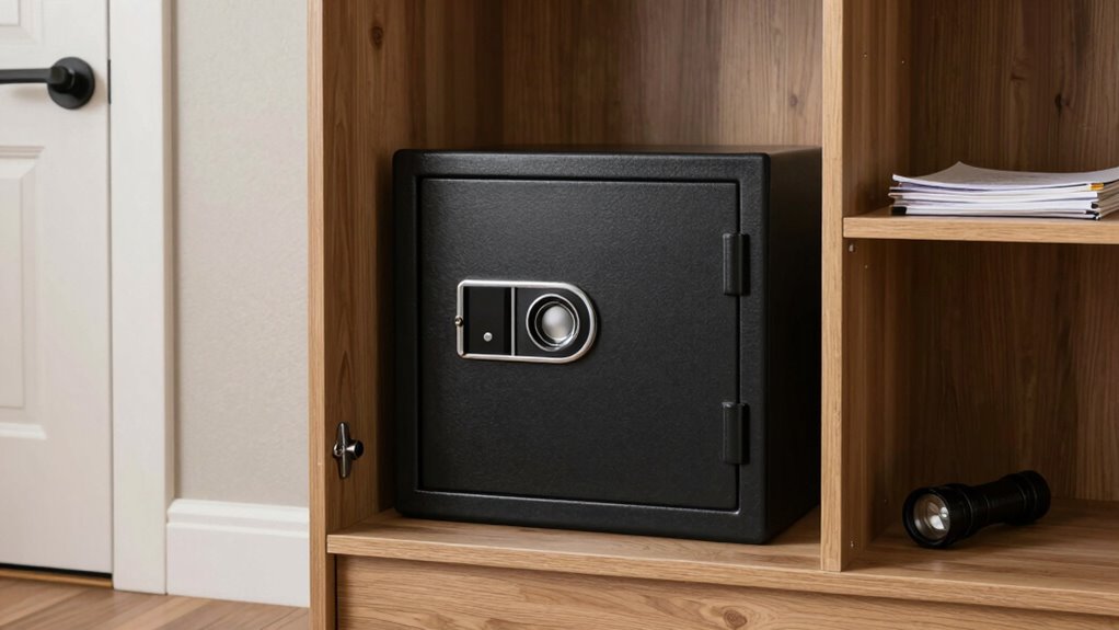 secure fire resistant safe placement