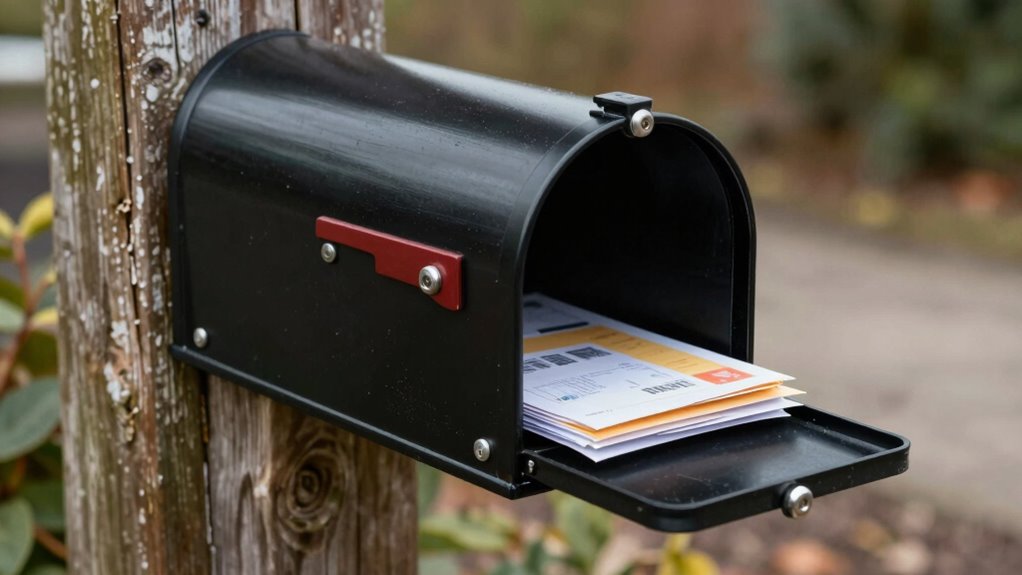 secure sturdy visible mailbox placement