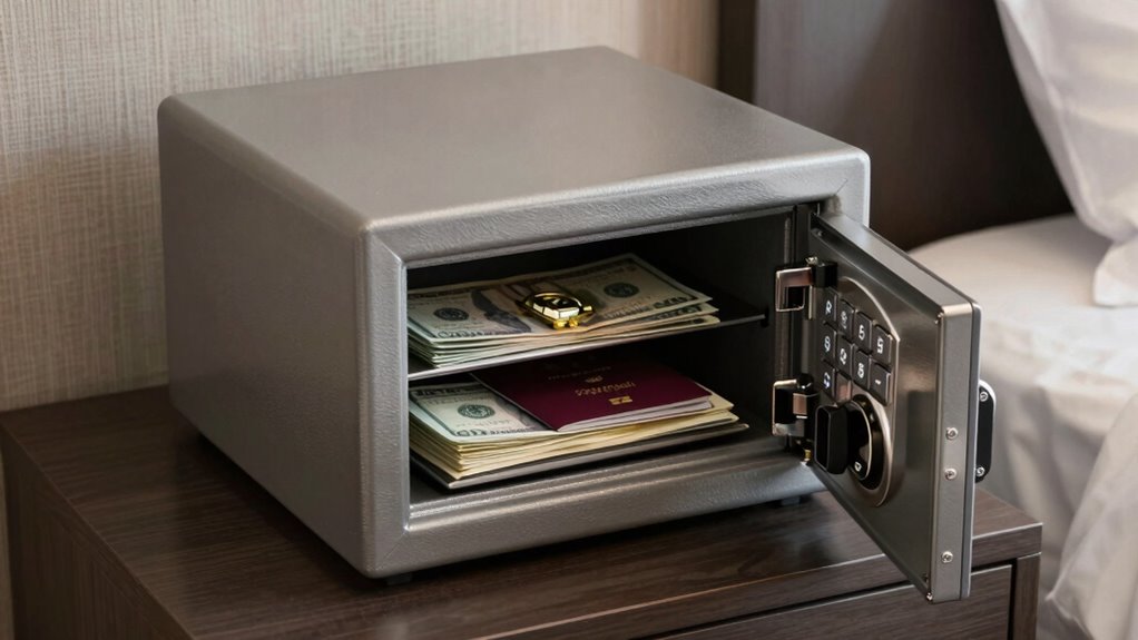 secure valuables during short stays