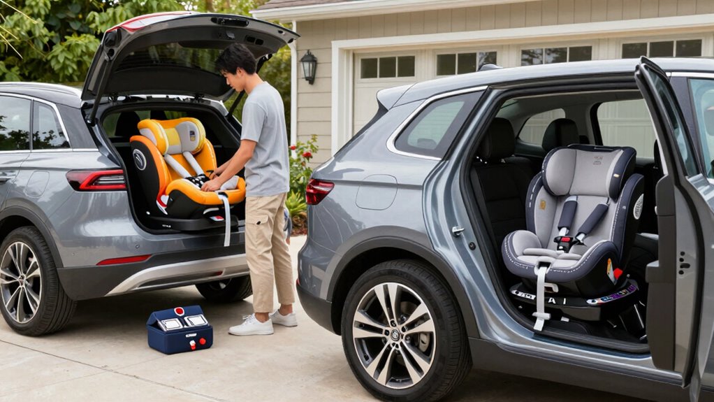 securely install car seats properly