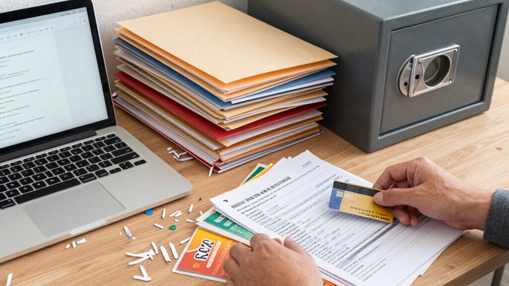 shred sensitive financial documents