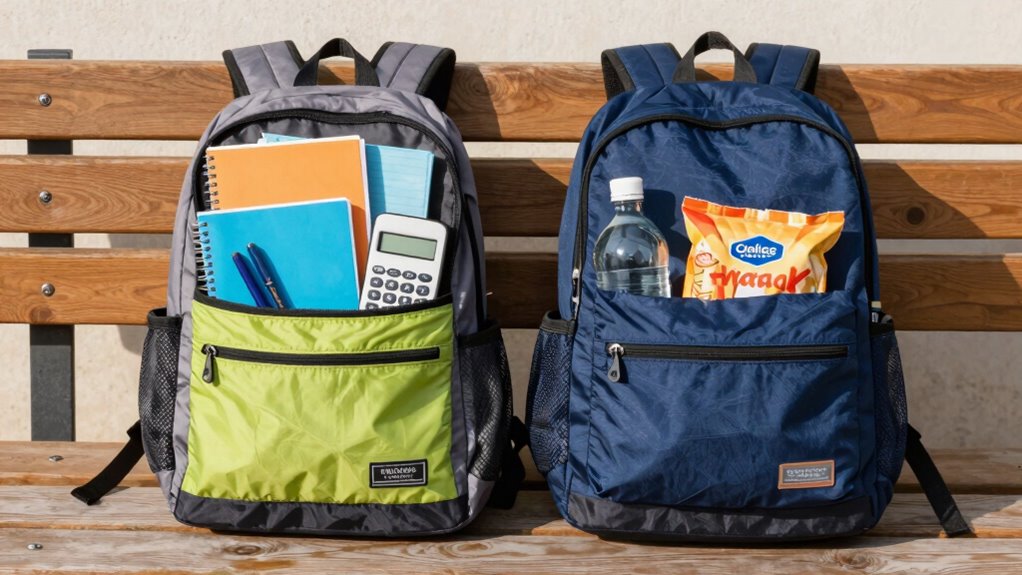 strategic backpack item organization